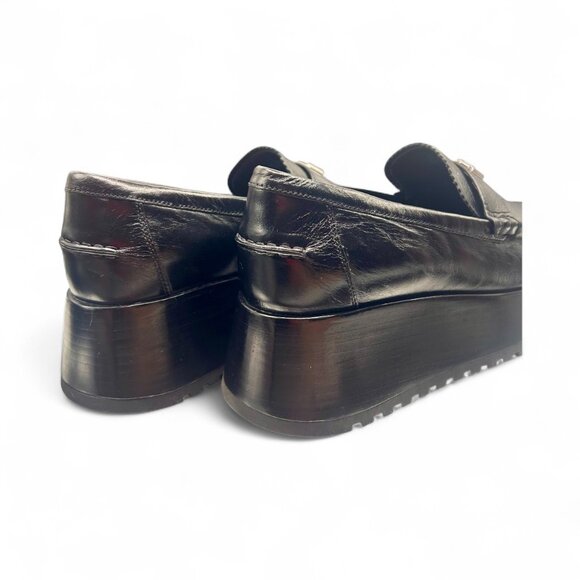 Michael Kors Indy Platform Loafer Pumps Black 9.5 Excellent Condition - Picture 8 of 8